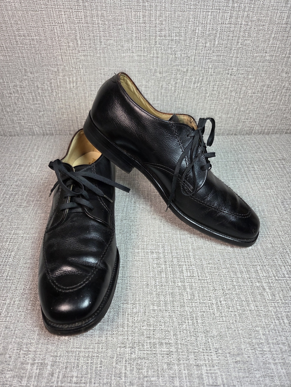 Alden 473 Black Leather Derby Apron Toe Dress Shoes Men's 8.5 D  $795